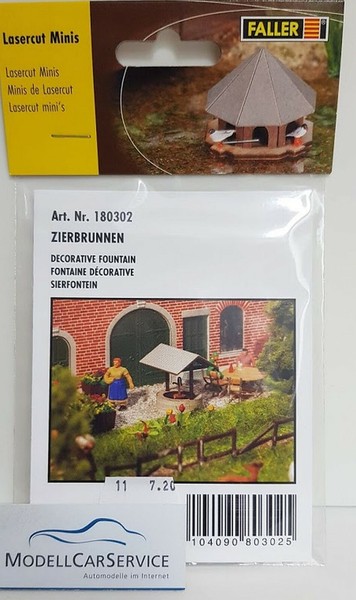 Faller Lasercut Minis 1/87 (H0): 180302 Garten- Oder Zierbrunnen - Bausatz-image