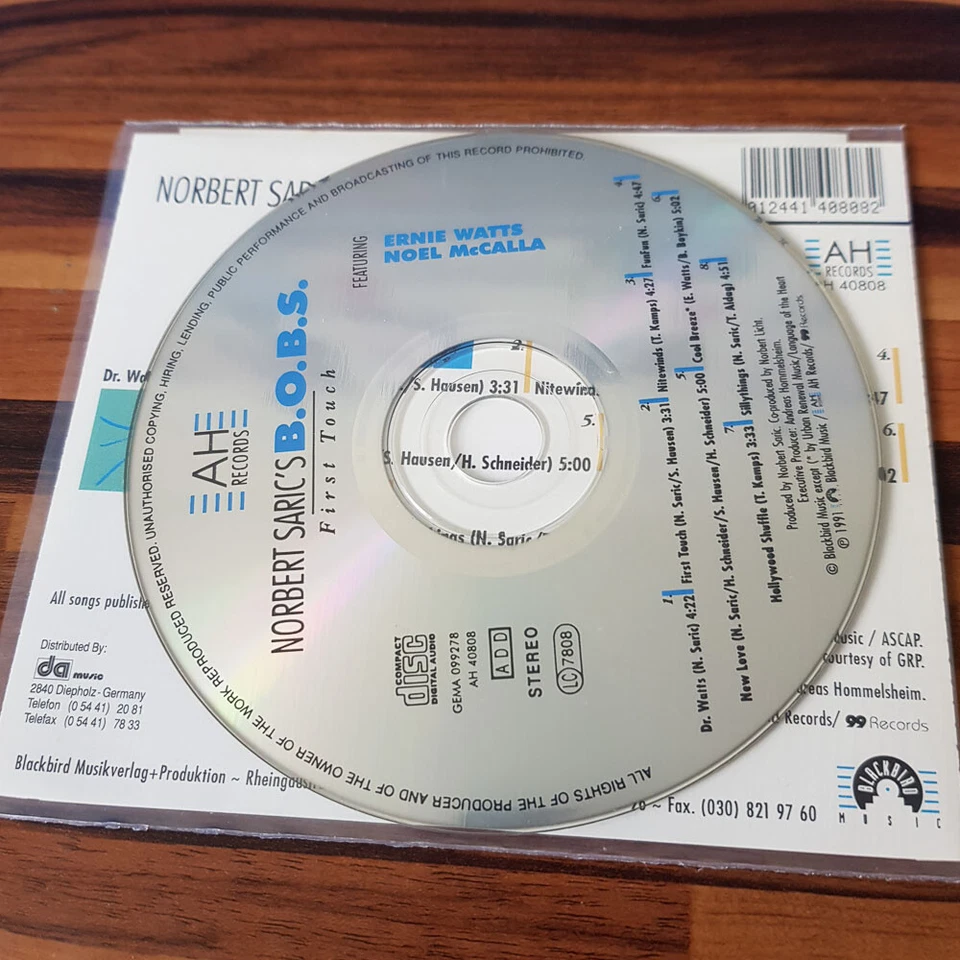 NORBERT SARIC'S B.O.B.S. : First Touch > EX/VG+(CD) - Bild 2 von 2