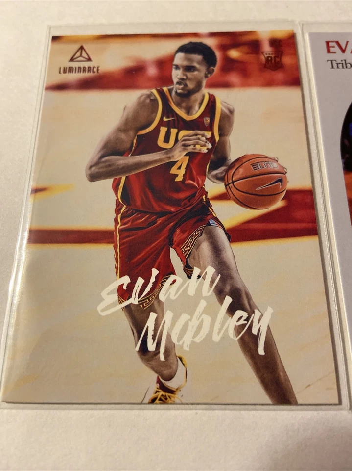 2021 Chronicles Draft Picks Evan Mobley Pink LUMINANCE & Nba Hoops - Image 2 of 4