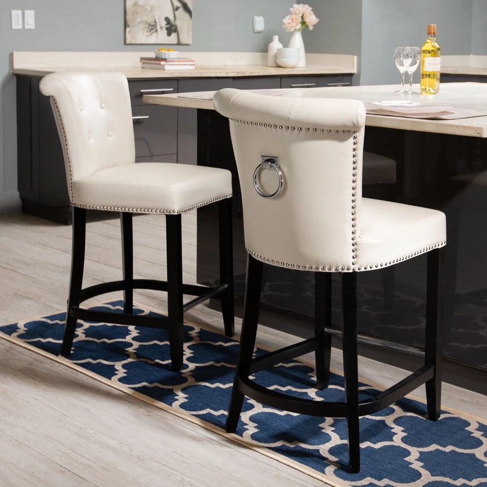 Taburete mostrador de anillo SAFAVIEH Addo | Crema plana | Foto 2 de 4