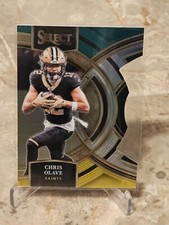 2023 Select Chris Olave Die Cut Green & Yellow Prizm Premier Level #164 Saints