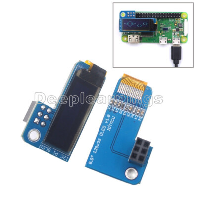 PiOLED I2C 0.91inch Blue OLED Display Screen 128x32 SSD1306 for RPI Raspberry Pi