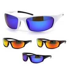 Mens Tac Polarized Lightweight Warp Around Sport Plastic Sunglasses