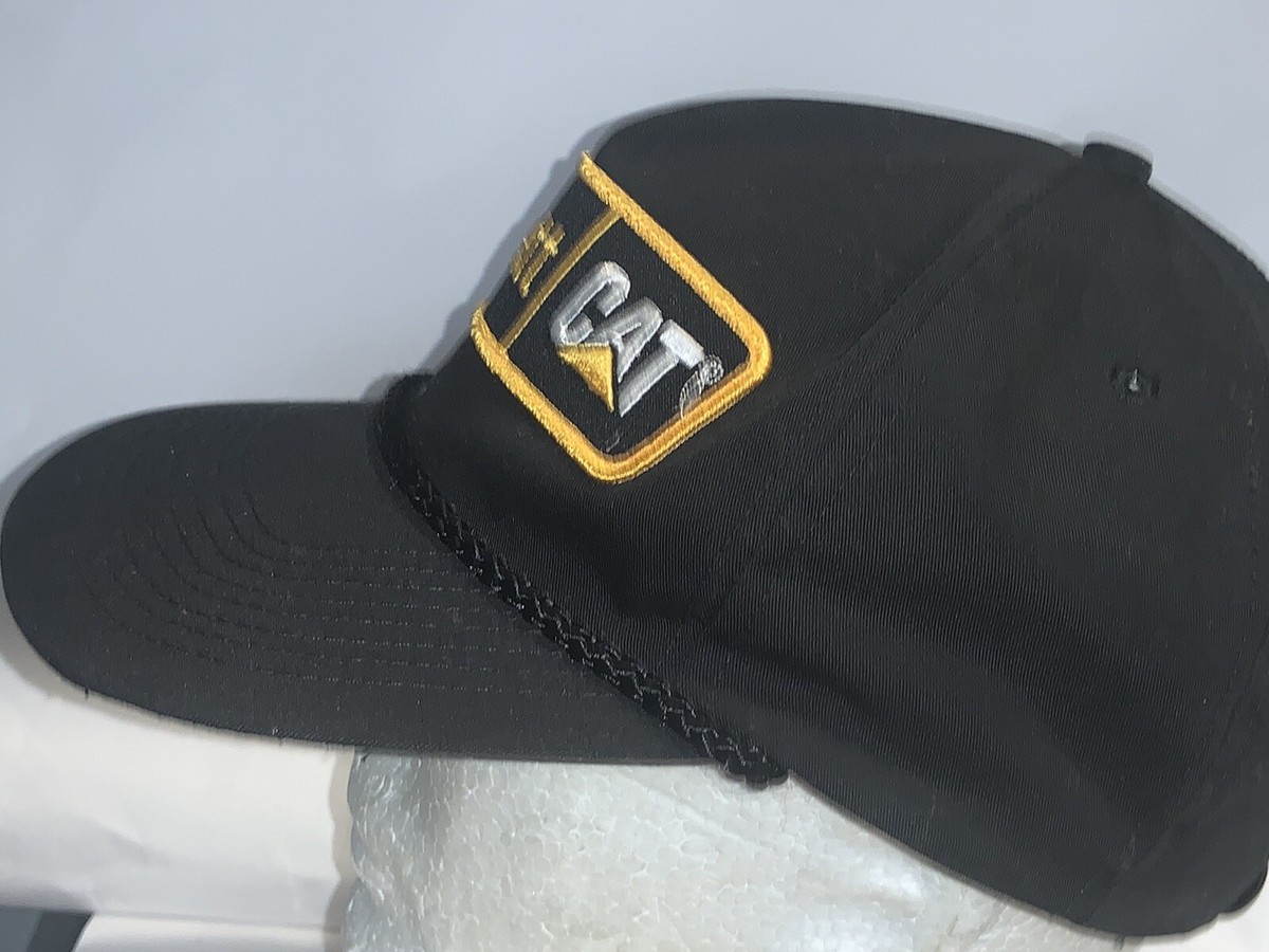 PUCKETT  CAT CATAPILLAR HAT CAP ADJUSTABLE SNAPBACK BLACK View 3