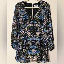 Show Me Your Mumu size small Donna Michelle tunic top bright floral print hippie