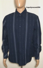 Ben Sherman Men's Button Up Long Sleeve Shirt Striped Blue Multi XL