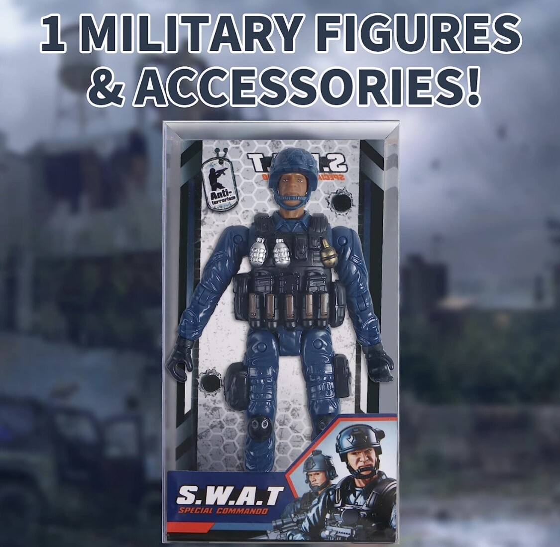 ミリタリー ARTFIGURES S.W.A.T Special forces SWAT~Action figure, 7.4-Inches soldier toy