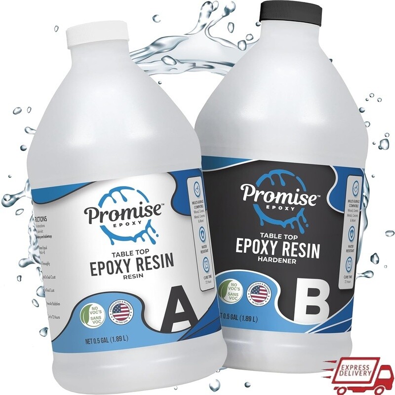 Self-Leveling Food Safe Epoxy Resin Kit for Crafts and Table Tops