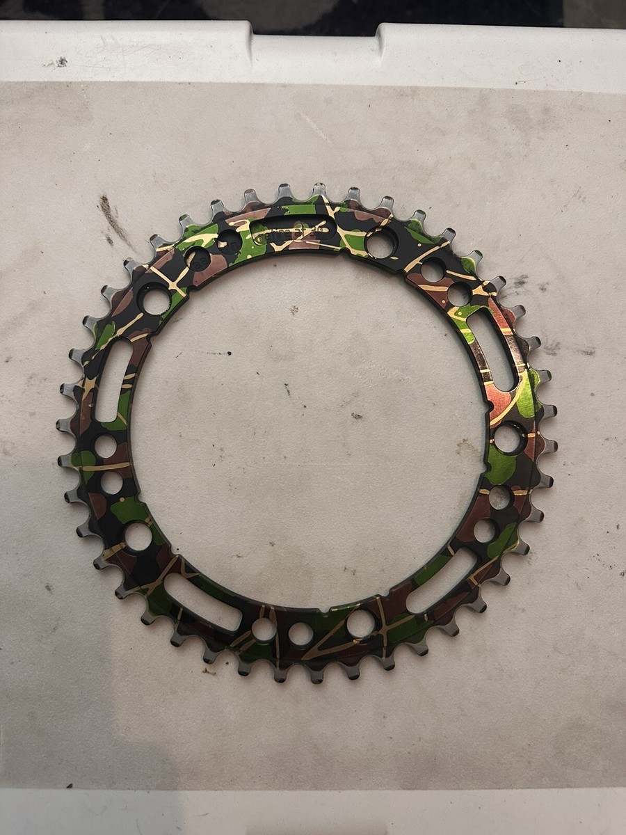 AARN x TRACKO Chainring ARMY CAMO JUNGLE 43T • Pista 144 Fixed 