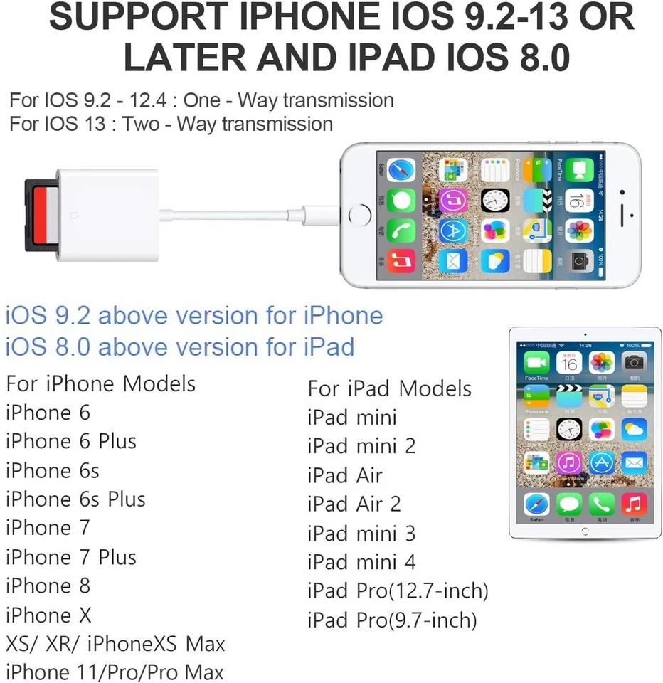 SD Card Camera Reader, Camera Card Viewer Reader SD Card Reader Adapter - Image 3 of 4