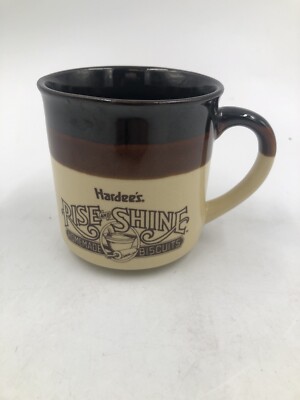 Hardees Vintage Coffee Cup Mug 1989 Rise & Shine Homemade Biscuits | eBay