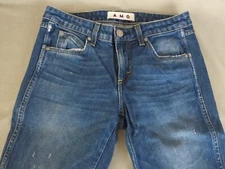 New AMO Denim Women's Jeans Twist Dive Bar Zip Distressed Size 26