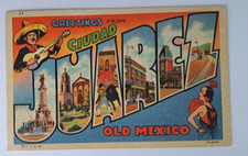 Ciudad Juárez CARTA GRANDE SALUDOS Misión Taurina México Postal Antigua
