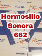 Telcel Sim Card LADA 662 de Hermosillo Sonora MEXiCO