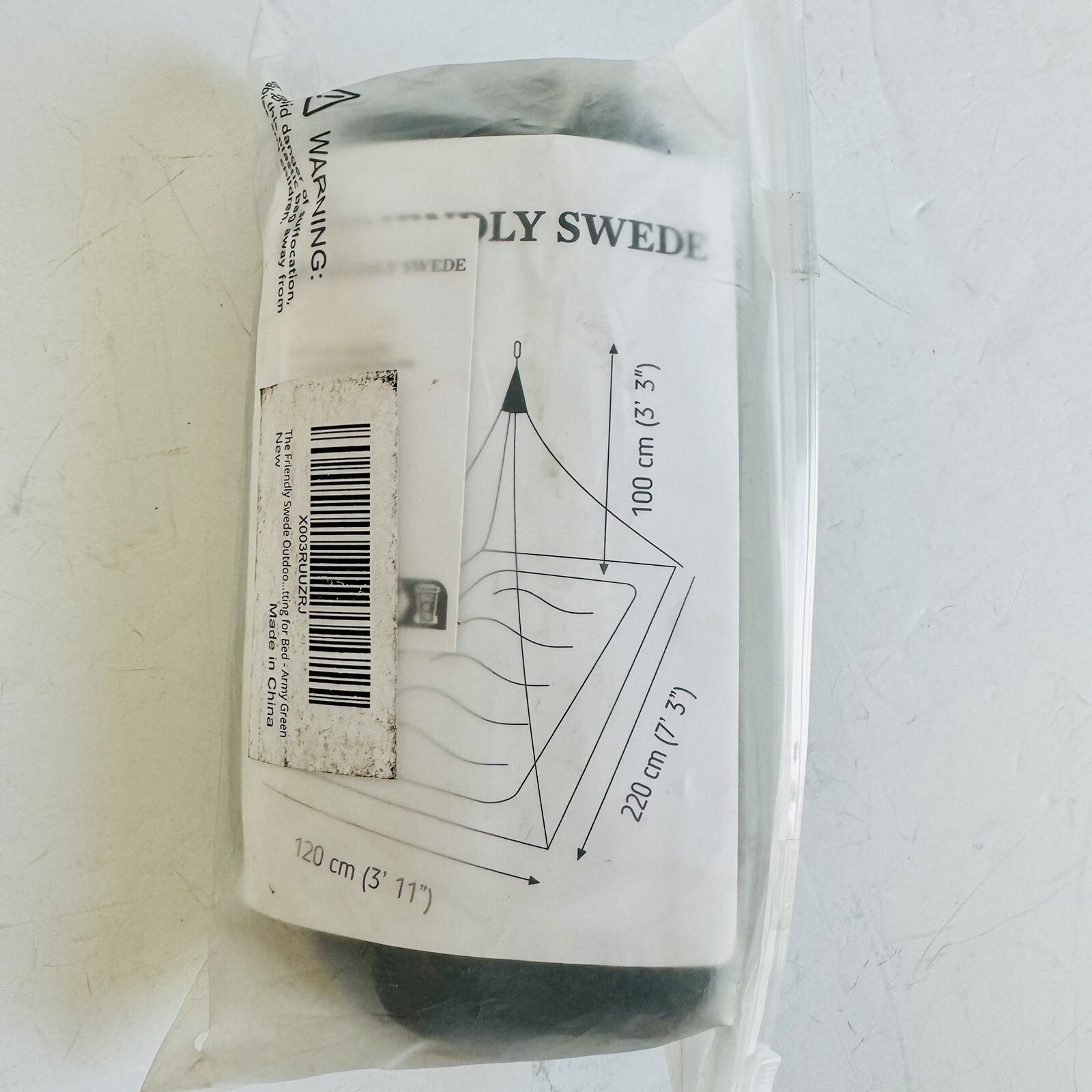 Mosquito Net Friendly Swede Bed Cover Army Green