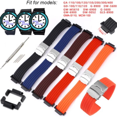 Tire Style Silicone Rubber Strap for DW-6900 G5600 GLS8900 TPU Replace Watchband - Photo 1/4