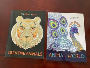 Download 2 New Beautiful Adult Coloring Books Animals Intricate Designs Ebay