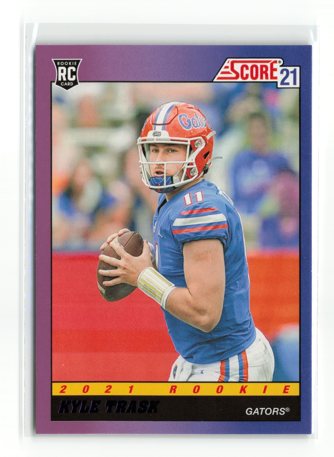 Kyle Trask Panini Score 1991 Throwback #TB10 Purple