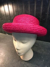 Red Hat Society Woven Nylon  Red/Purple Derby Hat   One Size Fits
