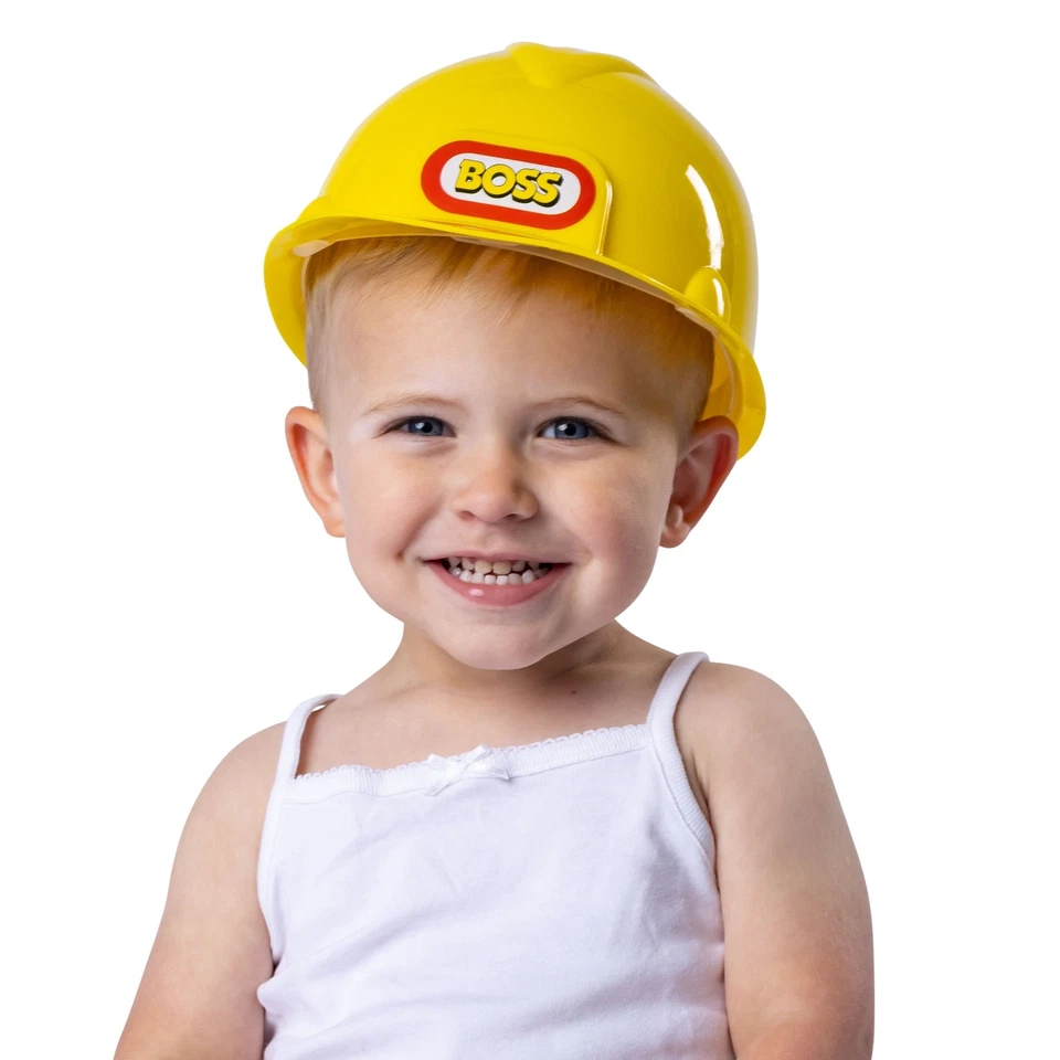Dress Up America Hard Hat for Kids - Yellow Construction Helmet for Toddlers - Image 4 of 4