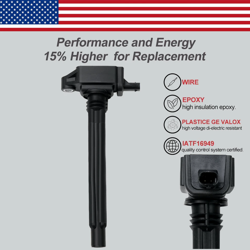 4X OEM Ignition Coil & Iridium Spark Plugs For Jeep Cherokee Renegade Ram UF751 - Image 3 of 4