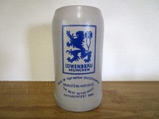 Bierkrug L&ouml;wenbr&auml;u M&uuml;nchen Ramstein Air Base Octoberfest 1960 USAF Steingut 1L