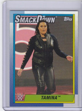 TAMINA     ( RAINBOW FOIL INSERT )  ( 2021 WWE Topps HERITAGE Card #75 )