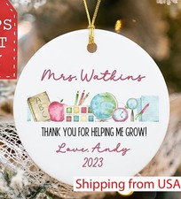 Teacher Christmas Ornament, Personalized Ornament for Teachers, Teacher Appre...