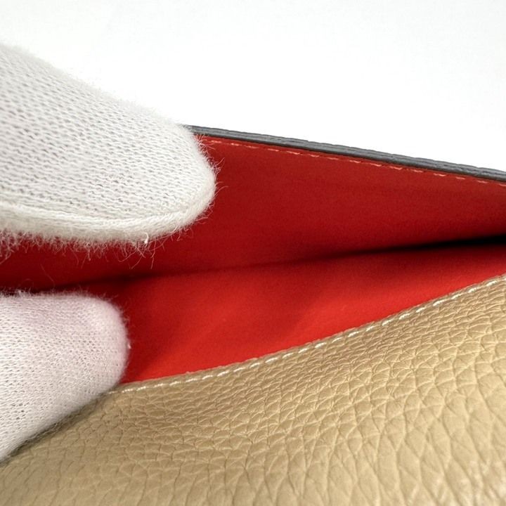 CELINE Large Flap Multi-Function Long Wallet Beig… - image 5