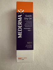 MEDERMA Quick Dry Oil For Stretch Marks & Scars Paraben & Fragrance Free 3.4 Oz