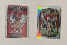 2 Card Joe Montana Lot- Select Silver & Crusade 