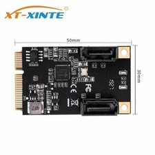 XT-XINTE 2 Port SATA III Mini PCIE 3.0 Gen3 Controller Card Extension Card