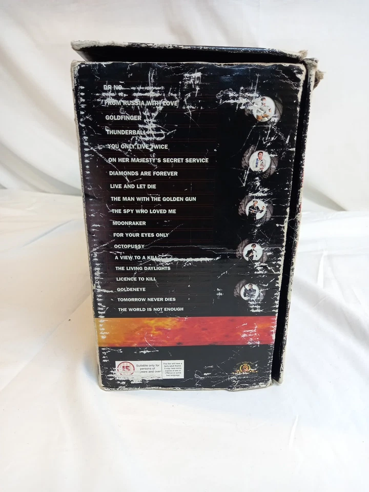 The James Bond 007 Collection Collectible VHS Set of 18 Original Box GC - Image 4 of 4