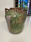 Roseville Wisteria Brown 1933 Vintage Arts And Crafts Pottery Ceramic Vase 634-7