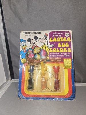 *READ*VINTAGE WALT DISNEY MICKEY MOUSE AND FRIENDS EASTER EGG COLORING KIT 1973 