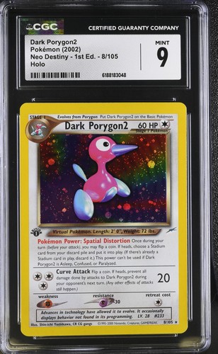 Dark Porygon2 (1st Edition) graded CGC 9 for sale on eBay