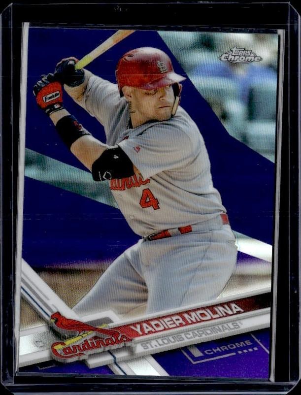 2017 Topps Chrome #32 Yadier Molina Purple Refractor #/299