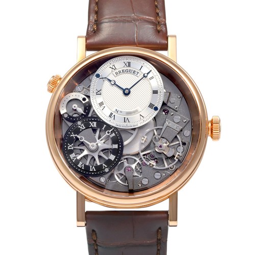 Breguet Tradition 7067BR / G1 / 9W6 Rose Gold Leather 40.0mm Gray Dial #YKW154