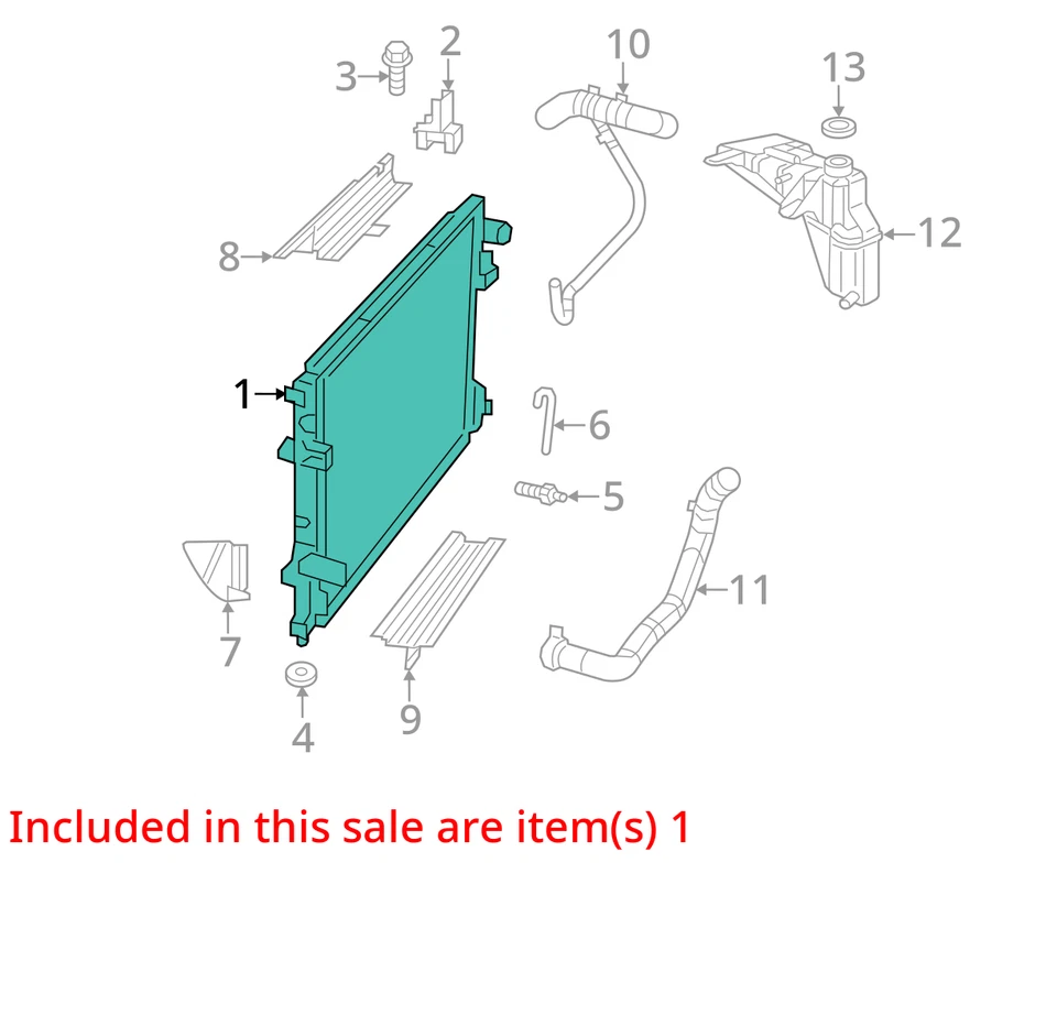 Radiador de refrigeración del motor 3,5 L OE 68050126ab usado para Dodge Challenger 2009-2020 Foto 4 de 4