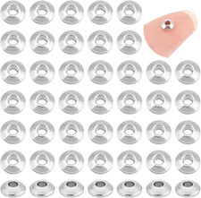 about 150Pcs Stainless Steel Spacer Beads 4Mm Flat round Beads Saucer Beads Rond