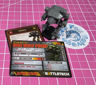 DIRE WOLF / DIAHSI Omni-Mech - Clan Command Star - Battletech + Cards!!!
