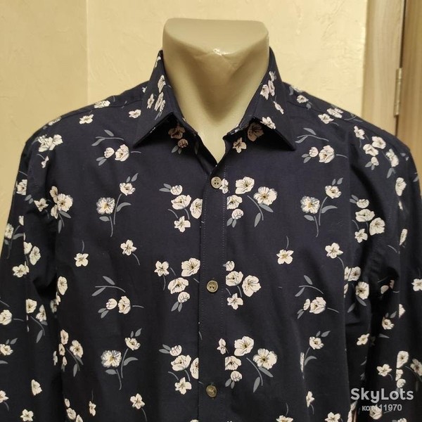 Men French Connection Shirt Navy 40 /L / 48
