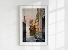 Vintage Lake Como Travel Poster - Punta di Balbianello - Printable Wall