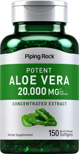 Aloe Vera Capsules | 20000mg | 150 Softgels | Non-GMO | by Piping Rock
