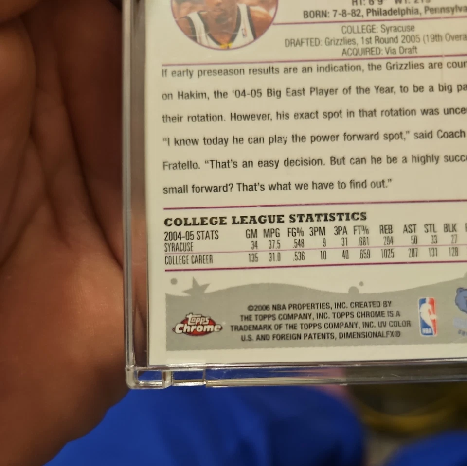 2005-06 Topps Chrome - Hakim Warrick #167 Blue X-Fractor /90 (RC) - Image 4 of 4