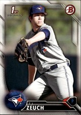 2016 Bowman Draft #BD-69 T.J. Zeuch Toronto Blue Jays