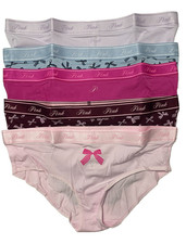 Victoria Secret Hiphugger Panties Womens Large Cotton 5 Pairs Multicolor Logo