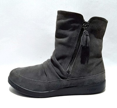 Hotter Pixie III Stiefeletten UK 5 Weite Passform sehr guter Zustand grau Wildleder Boot gepolstert Plus 
