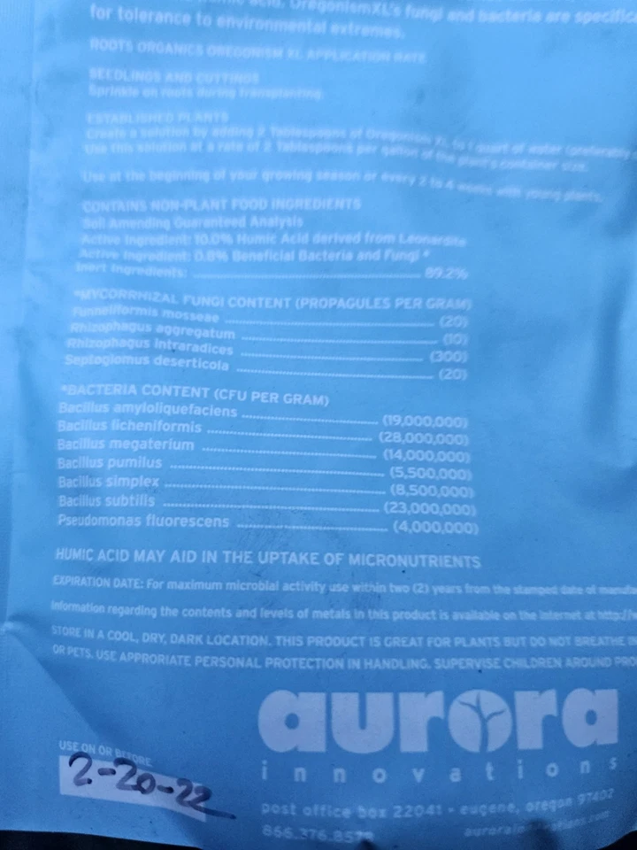 ROOTS ORGANIC Oregonism XL Endo/Ectomycorrhizae 4OZ Foto 4 de 4