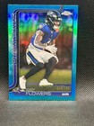2025 Topps Chrome Zay Flowers Aqua Wave Refractor /199 #22 Ravens 045/199